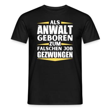 L’avocat a décroché le mauvais emploi - T-shirt homme - noir - Devant - AI Model Male 178 light (178cm)