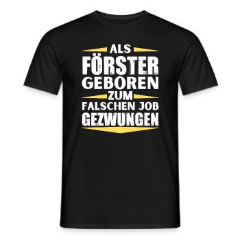 Forester landed in the wrong job - Men's T-Shirt - black - Front - AI Model Male 178 light (178cm)