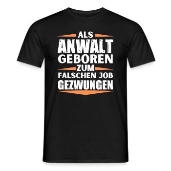 Anwalt im falschen Job gelandet - Männer T-Shirt - Schwarz - Vorne - AI Model Male 178 light (178cm)