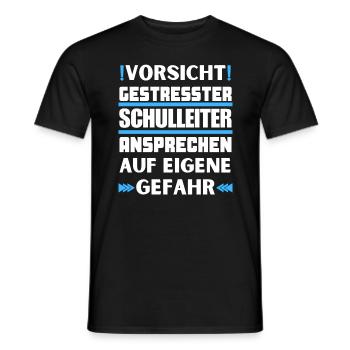 Don't talk to a stressed headmaster! - Men's T-Shirt - black - Front - AI Model Male 178 light (178cm)