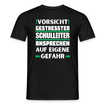 Gestresster Schulleiter nicht ansprechen! - Männer T-Shirt - Schwarz - Vorne - AI Model Male 178 light (178cm)