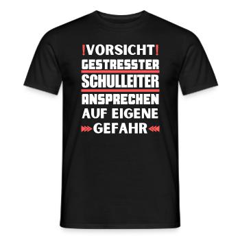 Gestresster Schulleiter nicht ansprechen! - Männer T-Shirt - Schwarz - Vorne - AI Model Male 178 light (178cm)