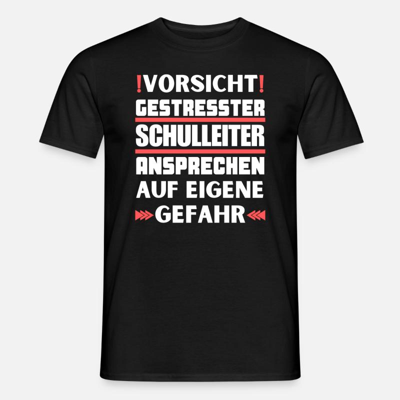 Gestresster Schulleiter nicht ansprechen! - Männer T-Shirt - Schwarz