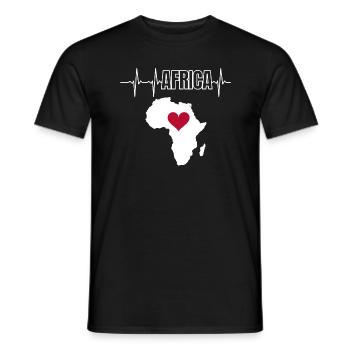 L'Afrique dans ma chemise de chaleur - T-shirt homme - noir - Devant - AI Model Male 178 light (178cm)