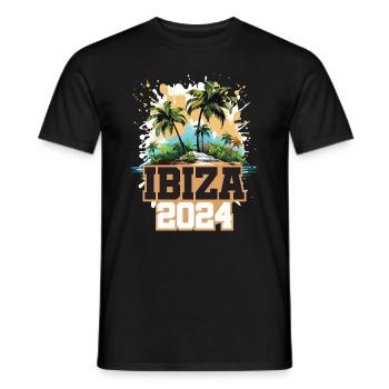 Ibiza 2024 Reisen Urlaub - Männer T-Shirt - Schwarz - Vorne - AI Model Male 178 light (178cm)