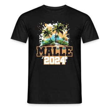 Malle 2024 Travel Holidays - Men's T-Shirt - black - Front - AI Model Male 178 light (178cm)