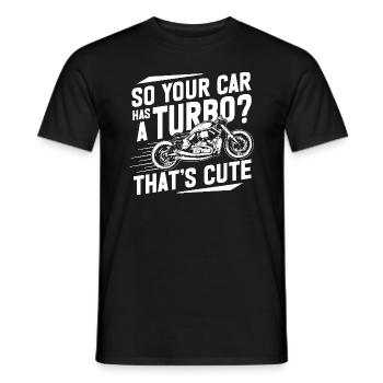 Motorcycle Racing Motorcyclist - Men's T-Shirt - black - Front - AI Model Male 178 light (178cm)