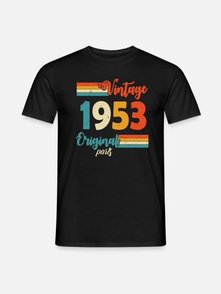 1953 Retro Jahrgang Vintage Geburtstag Geschenk - Mænd T-shirt - sort