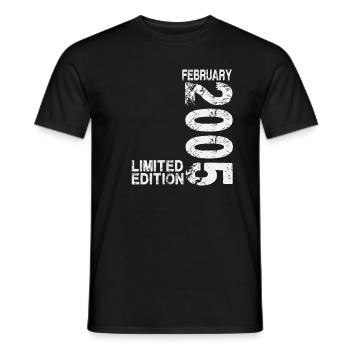 February 2005 Born birthday Retro - Men's T-Shirt - black - Front - AI Model Male 178 light (178cm)