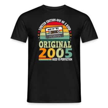 Original 2005 vintage vintage retro anniversaire - T-shirt homme - noir - Devant - AI Model Male 178 light (178cm)