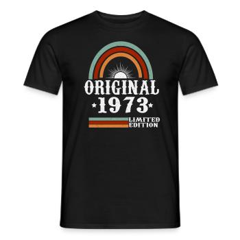 Original 1973 Vintage vintage retro anniversaire - T-shirt homme - noir - Devant - AI Model Male 178 light (178cm)