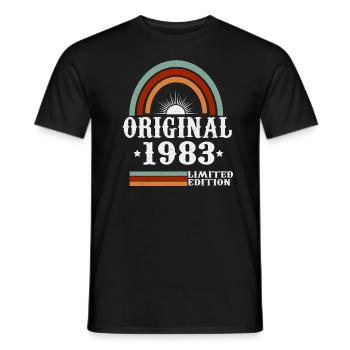 Original 1983 Vintage vintage retro anniversaire - T-shirt homme - noir - Devant - AI Model Male 178 light (178cm)