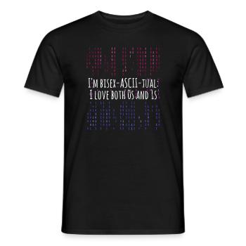 LGBT Code Bisexual Programming - Men's T-Shirt - black - Front - AI Model Male 178 light (178cm)