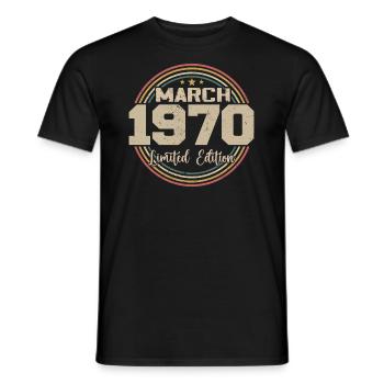 Awesome seit März 1934 Geburtstag 1934 Geschenk - Männer T-Shirt - Schwarz - Vorne - AI Model Male 178 light (178cm)