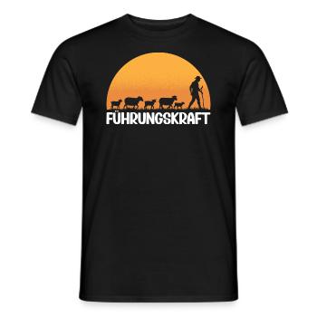 Führungskraft Schafe Hirte Geschenkidee Lustig - Männer T-Shirt - Schwarz - Vorne - AI Model Male 178 light (178cm)