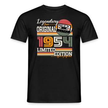 Legendary Since 1954 Vintage Birthday Gift - Men's T-Shirt - black - Front - AI Model Male 178 light (178cm)