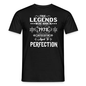 Légende Depuis 1978 Vintage Vintage Anniversaire - T-shirt homme - noir - Devant - AI Model Male 178 light (178cm)