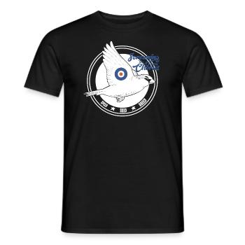 The fighting sparrows 2 - Men's T-Shirt - black - Front - AI Model Male 178 light (178cm)
