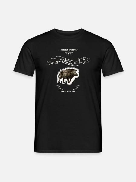 Mein Papa ist Jäger - Männer T-Shirt - Schwarz