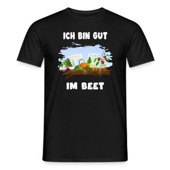 gärtner gut im beet gartenarbeit gemüsegarten - Männer T-Shirt - Schwarz - Vorne - AI Model Male 178 light (178cm)