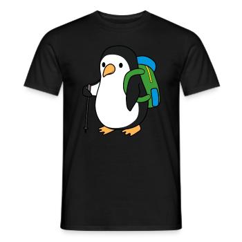 Netter Pinguin Wildlife Natur Wandern Abenteuer - Männer T-Shirt - Schwarz - Vorne - AI Model Male 178 light (178cm)