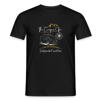 Camping-car camping-car disant + motif - T-shirt homme - noir - Devant - AI Model Male 178 light (178cm)