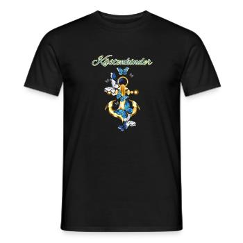 Küstenkinder-Anker mit Schmetterlingen - Männer T-Shirt - Schwarz - Vorne - AI Model Male 178 light (178cm)