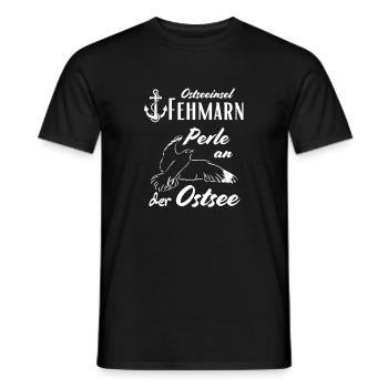 Fehmarn, île de la mer Baltique et perle de la mer Baltique - T-shirt homme - noir - Devant - AI Model Male 178 light (178cm)