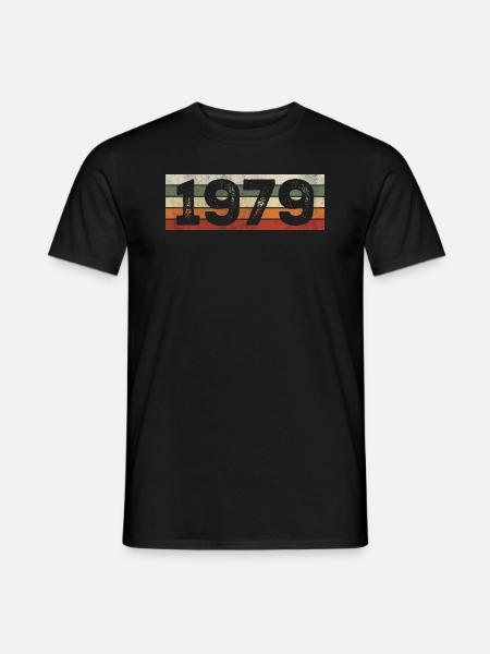 Jahrgang 1979 Retro 1979 Geburtstagsgeschenk - Männer T-Shirt - Schwarz