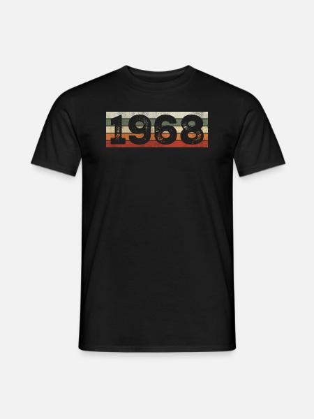 Jahrgang 1968 Retro 1968 Geburtstagsgeschenk - Männer T-Shirt - Schwarz
