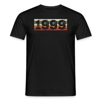 Millésime 1999 Cadeau D’anniversaire Rétro 1999 - T-shirt homme - noir - Devant - AI Model Male 178 light (178cm)