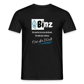 Binz für mich der schönste Ort der Welt- Rügen - Männer T-Shirt - Schwarz - Vorne - AI Model Male 178 light (178cm)