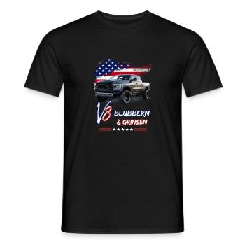 US Pick Up V8 Auto -Blubbern und Grinsen-Pick Up - Männer T-Shirt - Schwarz - Vorne - AI Model Male 178 light (178cm)