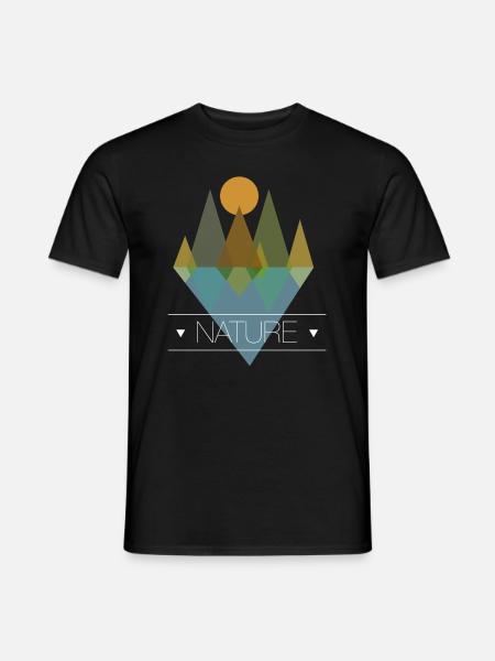 Trees on the lake - Men's T-Shirt - black
