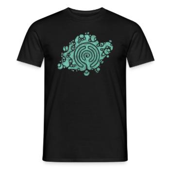 Spiritual Symbol - The Way Of Life Labyrinth 2 - Men's T-Shirt - black - Front - AI Model Male 178 light (178cm)