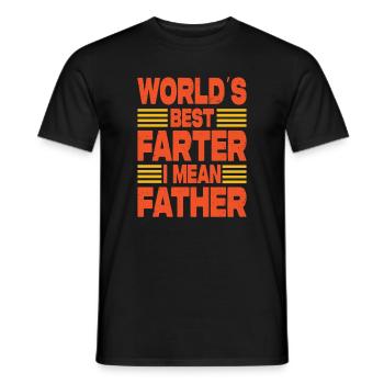 World's Best Farter I Mean Father - Men's T-Shirt - black - Front - AI Model Male 178 light (178cm)