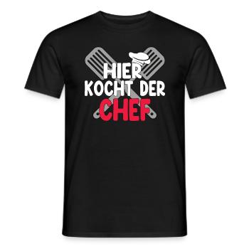 Hier Kocht Der Chef - Männer T-Shirt - Schwarz - Vorne - AI Model Male 178 light (178cm)