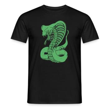 Cobra - Männer T-Shirt - Schwarz - Vorne - AI Model Male 178 light (178cm)