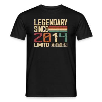 Original 2014 Vintage Birthday Gift 2014 - Men's T-Shirt - black - Front - AI Model Male 178 light (178cm)