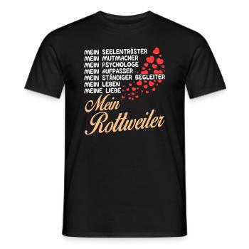 Rottweiler - Mein - Männer T-Shirt - Schwarz - Vorne - AI Model Male 178 light (178cm)