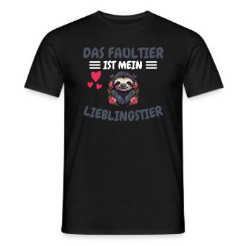 Lieblingstier Tropisches Tier Geschenk Faultier - Männer T-Shirt - Schwarz - Vorne - AI Model Male 178 light (178cm)