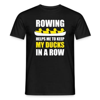 Aviron Rubberducks Aviron drôle - T-shirt homme - noir - Devant - AI Model Male 178 light (178cm)