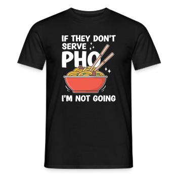 Funny Pho Soup Noodles Lover - Men's T-Shirt - black - Front - AI Model Male 178 light (178cm)