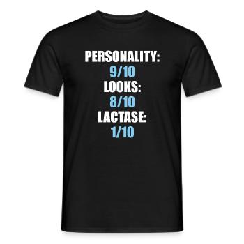 Drôle d’intolérant au lactose - T-shirt homme - noir - Devant - AI Model Male 178 light (178cm)