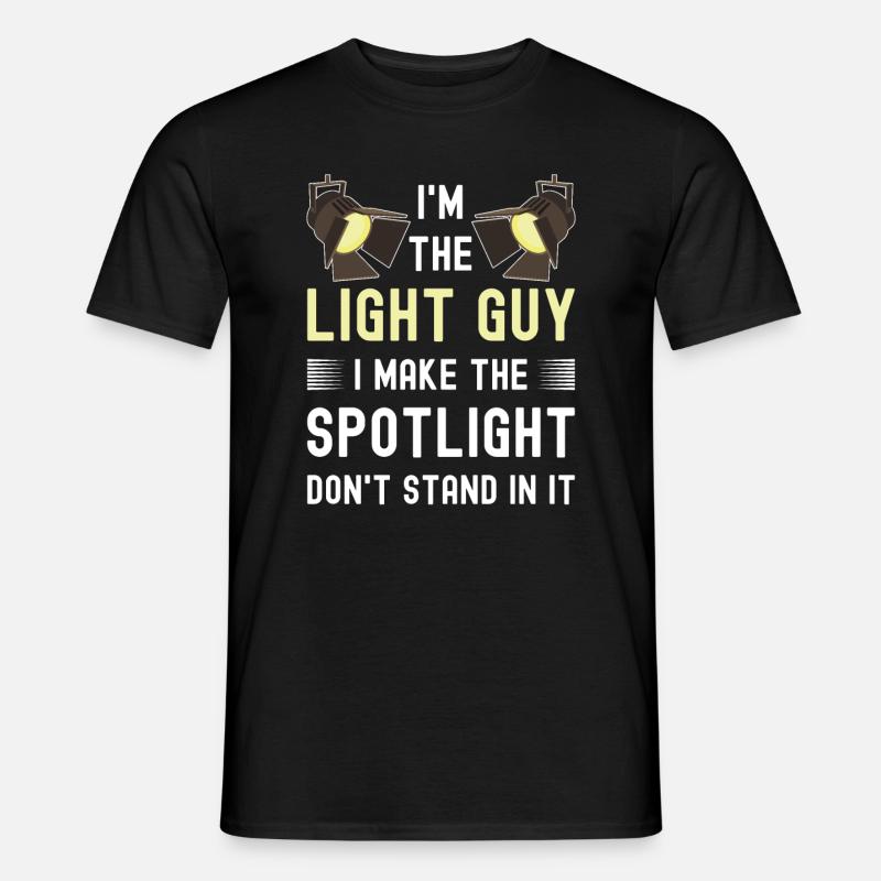 Lustiger Lichttechniker - Männer T-Shirt - Schwarz