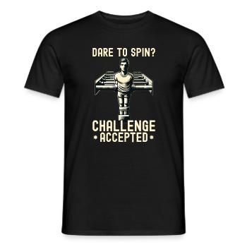 Foosball Lover Retro Foosball Guy - Men's T-Shirt - black - Front - AI Model Male 178 light (178cm)