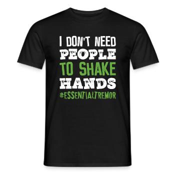 ET Awareness Tremblements essentiels - T-shirt homme - noir - Devant - AI Model Male 178 light (178cm)