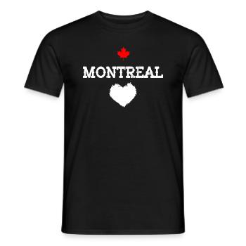 Montréal - T-shirt homme - noir - Devant - AI Model Male 178 light (178cm)