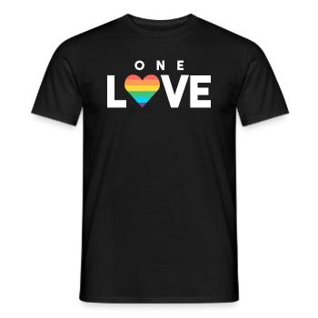 LGBTQ Un amour - T-shirt homme - noir - Devant - AI Model Male 178 light (178cm)