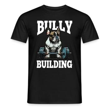 Français Bulldog Frenchie Bodybuilding Dog - T-shirt homme - noir - Devant - AI Model Male 178 light (178cm)